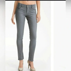 Paige Peg Skinny Low Rise Medium Grey Wash Jean size 28